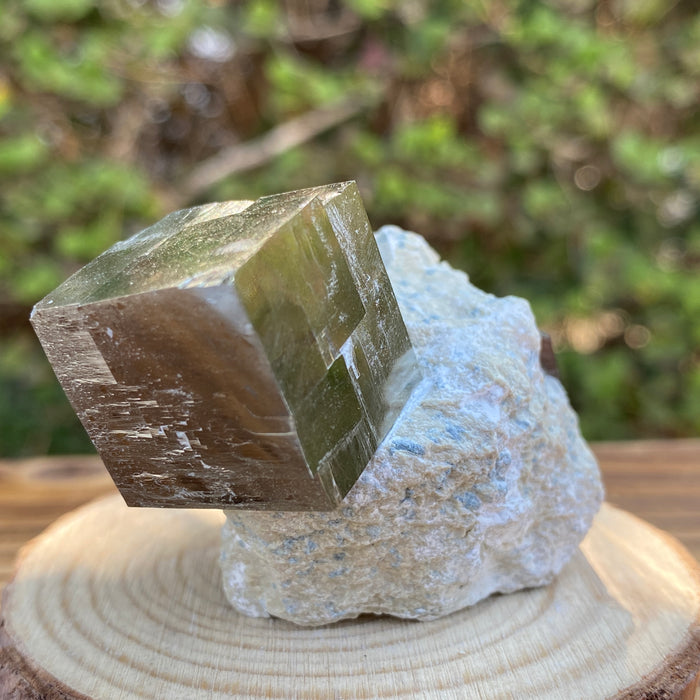 140.0g 8x5x4cm Gold Spanish Pyrite Matrix from Spain