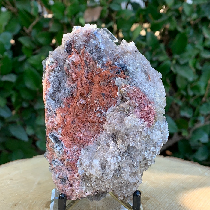322g 11x8x6cm White Selenite on Matrix from Morocco