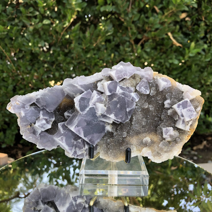 492g 18x9x4cm Lavander Purple Fluorite from China