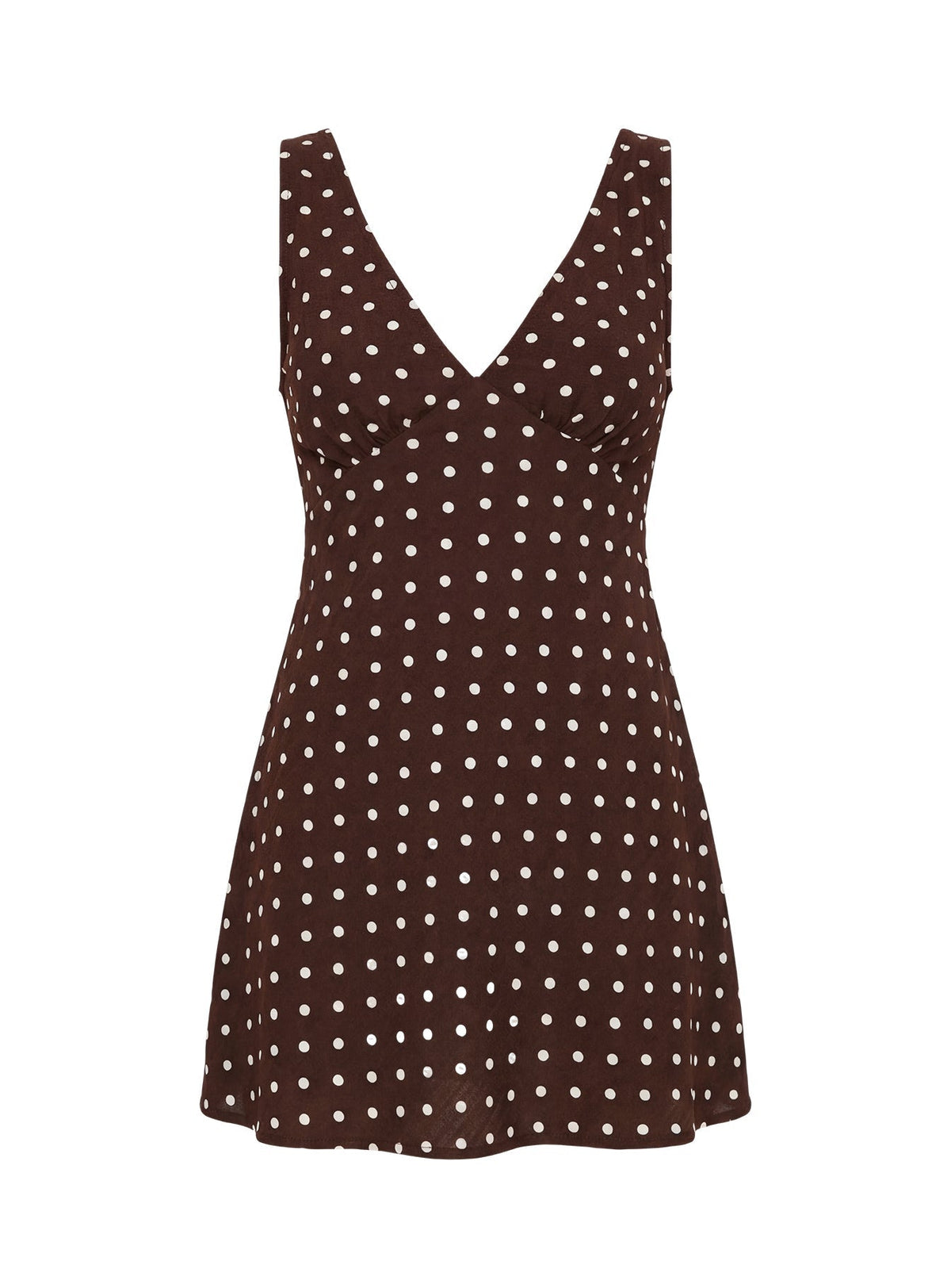 Nellie Mini Dress Brown Polka Dot