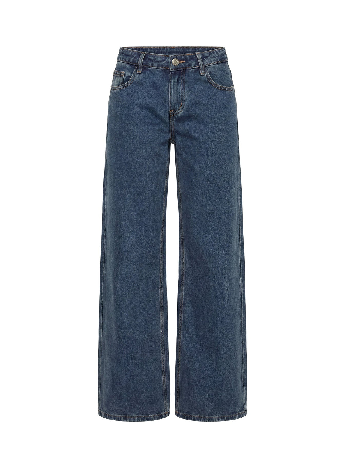 Picco Ultra Low Rise Wide Leg Jeans Dark Blue Wash