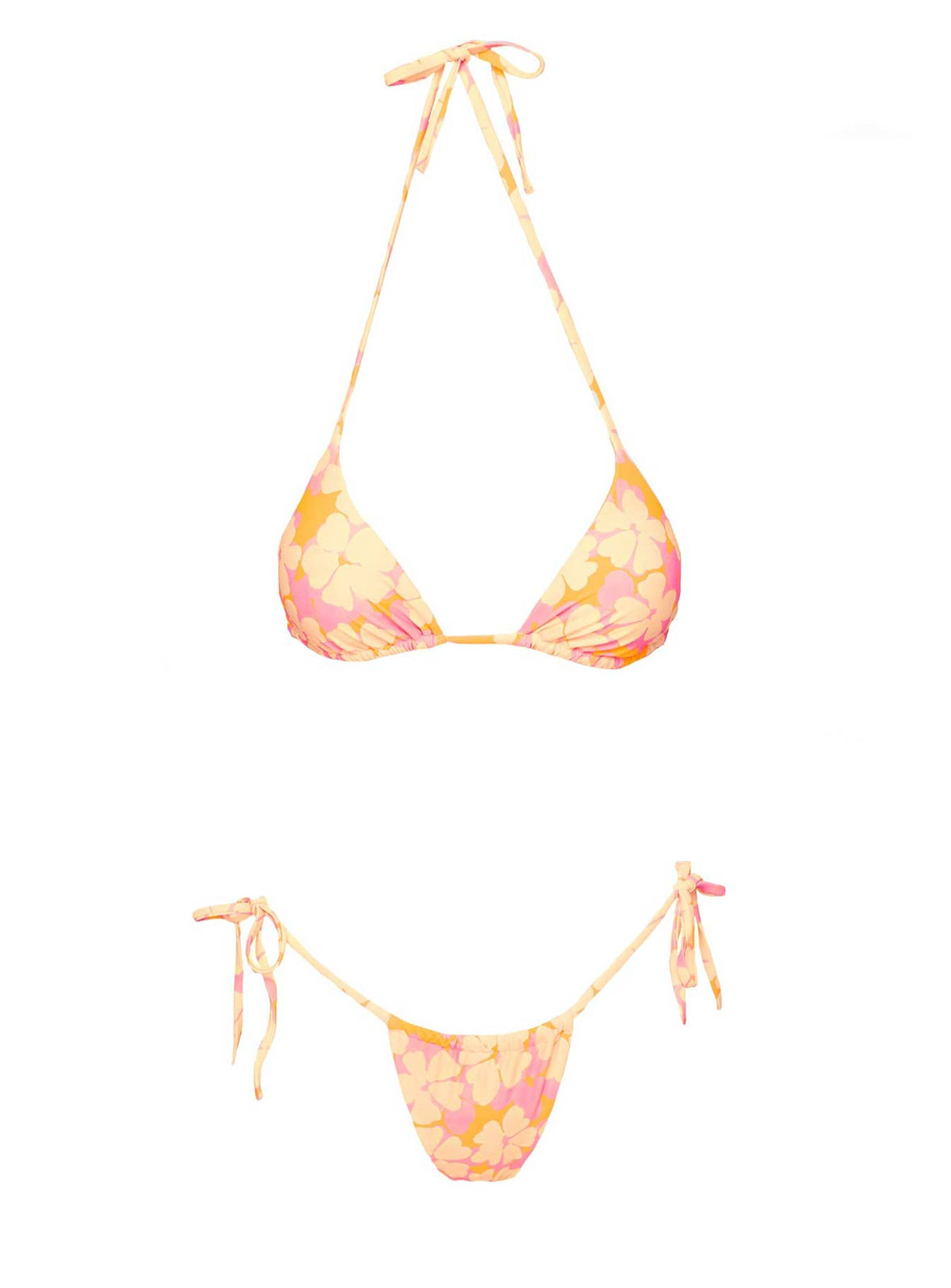 Jenner Tie Side Ruched Bikini Bottom Multi Floral