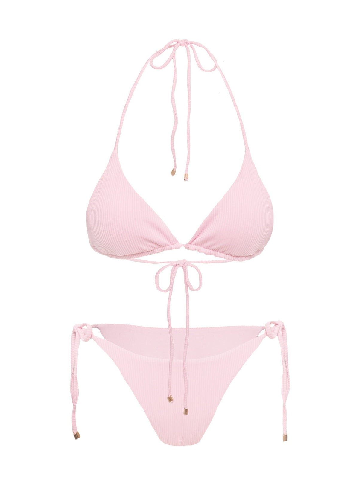 Nevaeh Triangle Bikini Top Pale Pink