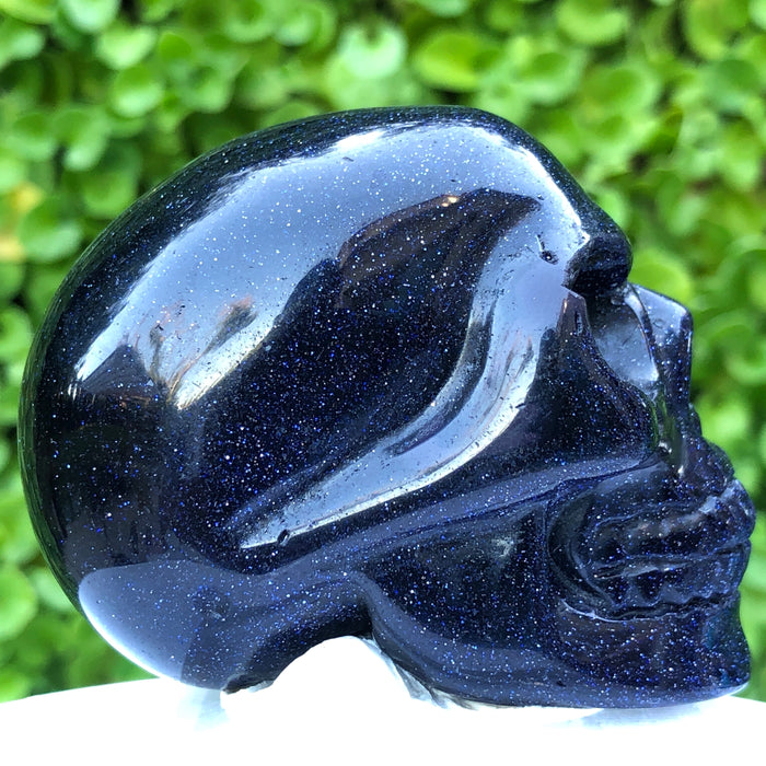 Blue Goldstone Skull