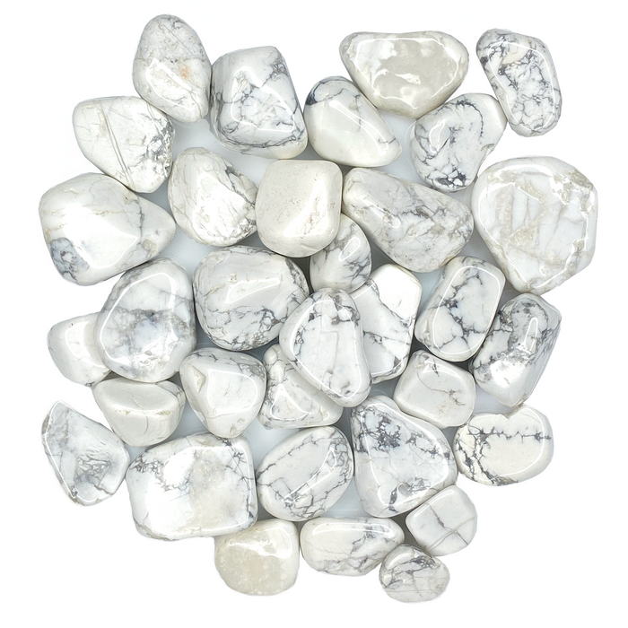 Bulk Tumbled Stone - Large - White Howlite from South Africa