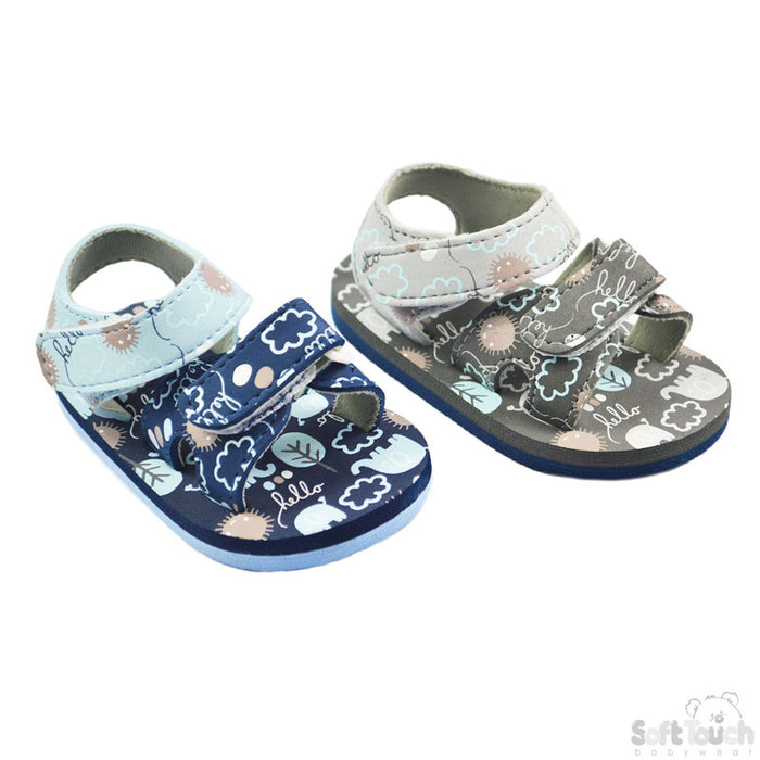 Elephant Print EVA Sandals (15/24M) E30