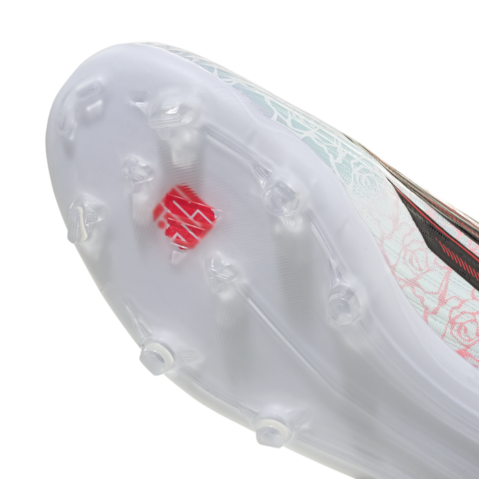 adidas F50 LEAGUE LAMINE YAMAL Laceless Firm Ground Soccer Cleats | Cloud White / Core Black / Lucid Red | Kid's