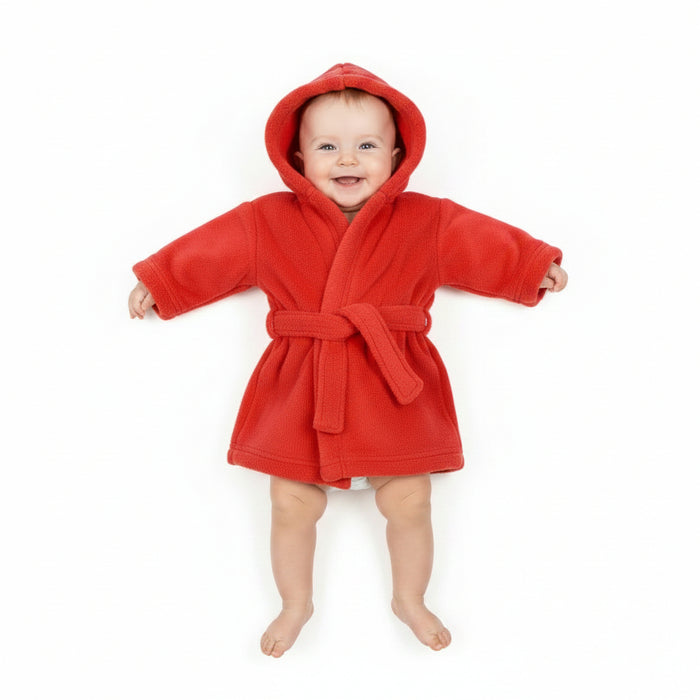 Infants Red Fleece Robe (12-18 Months) (PK4) FBR24-R-12-18