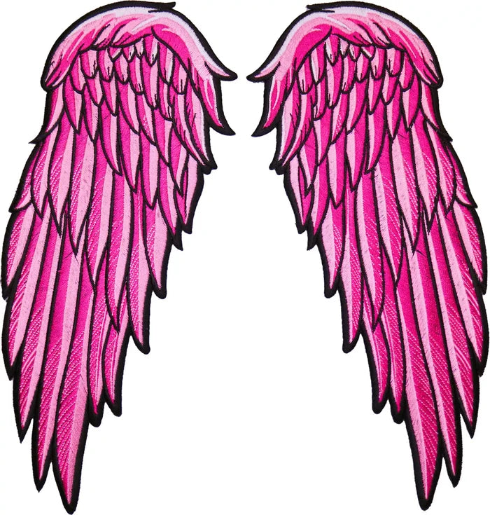 Large Pink Angel Wings Patch