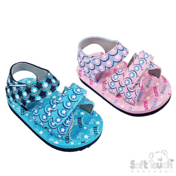 LITTLE CUTIE/STAR PRINT SANDALS (15 to 24 Months) (PK6) E60