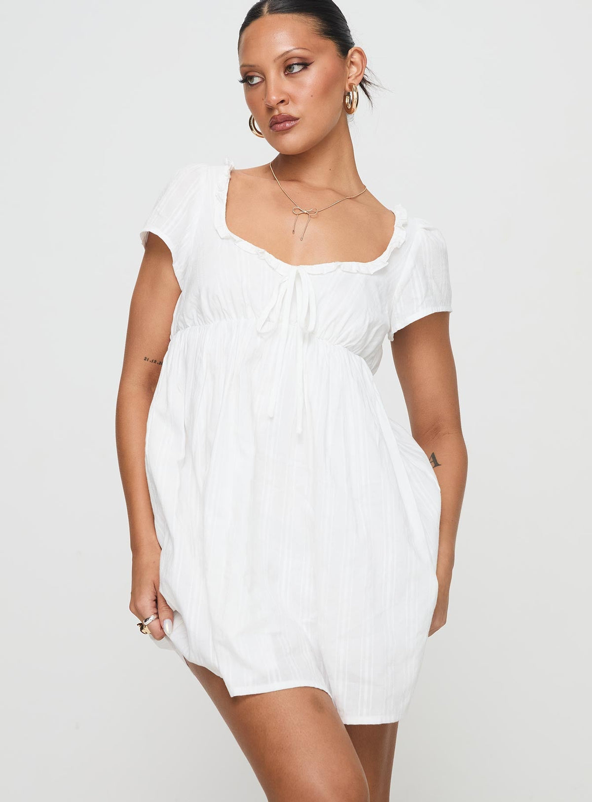 Monsterrat Mini Dress White