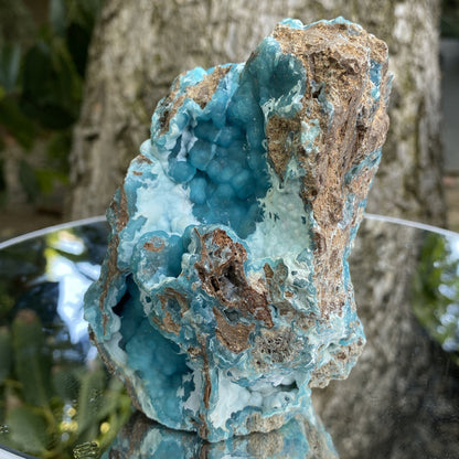 1.06kg 14x19x10cm Sky Blue Hemimorphite from Yunnan, China - Locco Decor