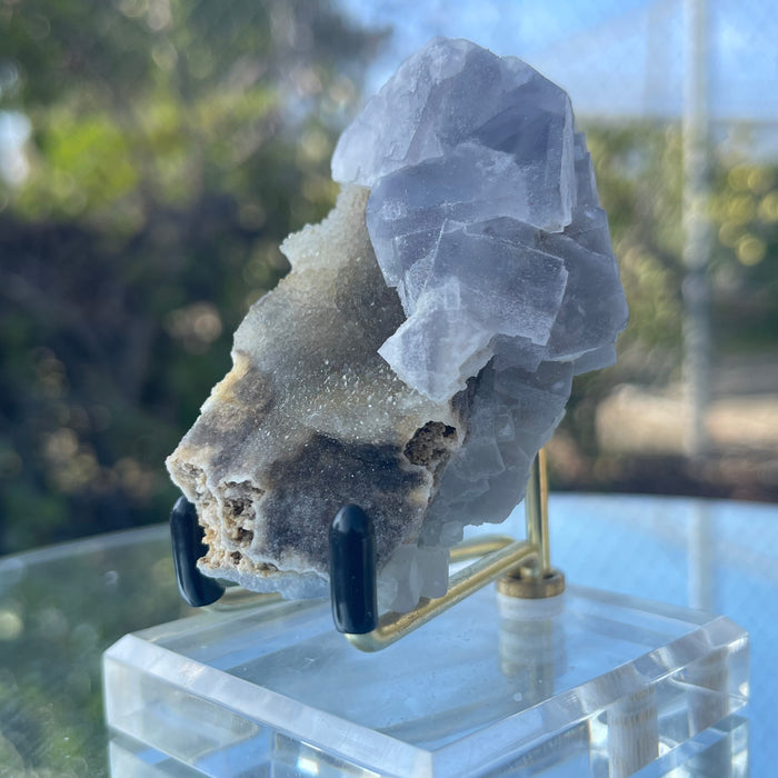 110g 7x5x3cm Purple Manaoshan Fluorite from China