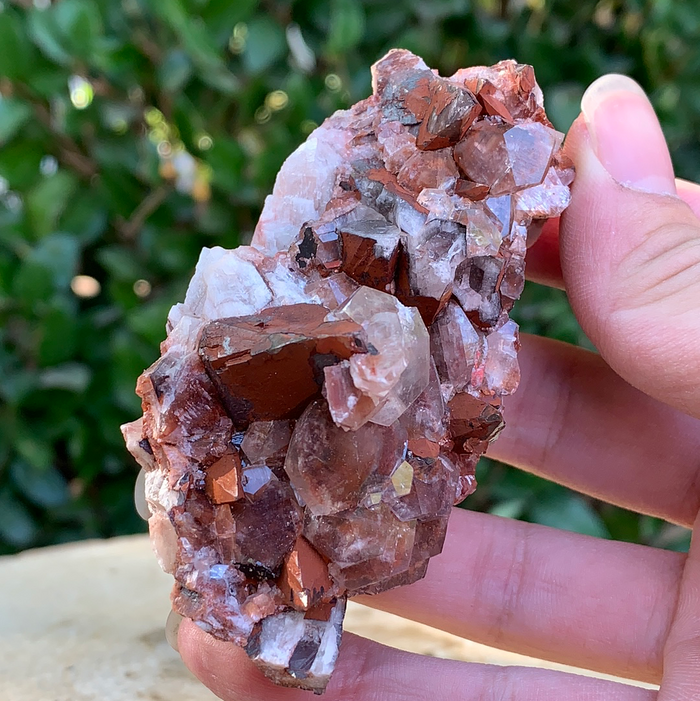 138g 9x5x5cm Brown and White Leiping Calcite from China
