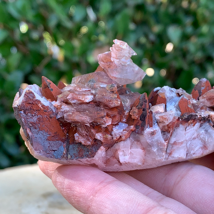 138g 9x5x5cm Brown and White Leiping Calcite from China