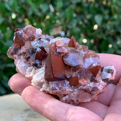 138g 9x5x5cm Brown and White Leiping Calcite from China