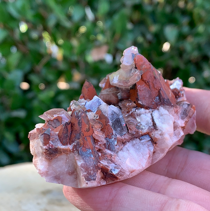 138g 9x5x5cm Brown and White Leiping Calcite from China