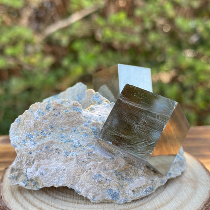 140.0g 6x6x4cm Gold Spanish Pyrite Matrix from Spain