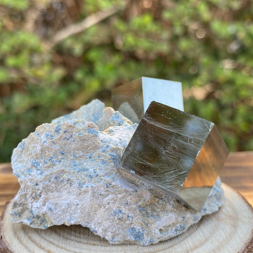 140.0g 6x6x4cm Gold Spanish Pyrite Matrix from Spain