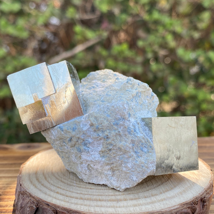 140.0g 8x5x4cm Gold Spanish Pyrite Matrix from Spain