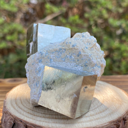 140.0g 8x5x4cm Gold Spanish Pyrite Matrix from Spain