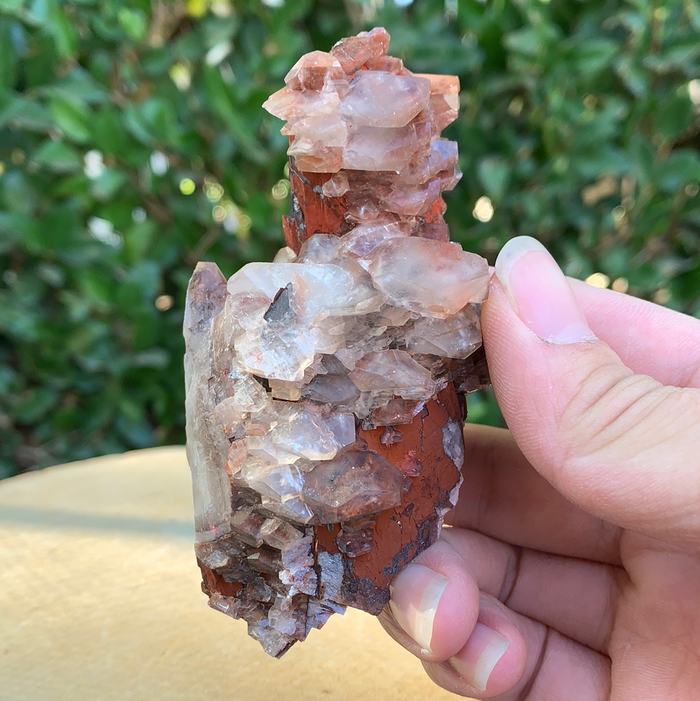 148g 10x5x4cm Brown and White Leiping Calcite from China