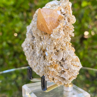 158g 10x7x5cm Orange Scheelite on Silver Muscovite from China