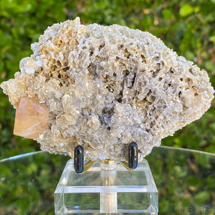 158g 10x7x5cm Orange Scheelite on Silver Muscovite from China