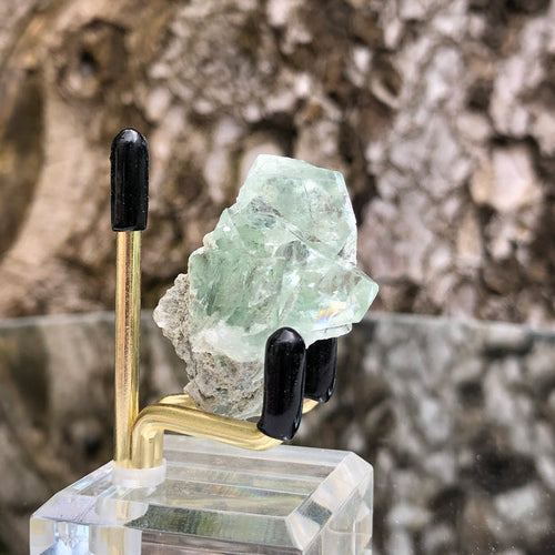 16g 3x3x2cm Glass Green and Clear Fluorite from Xianghualing,Hunan,CHINA