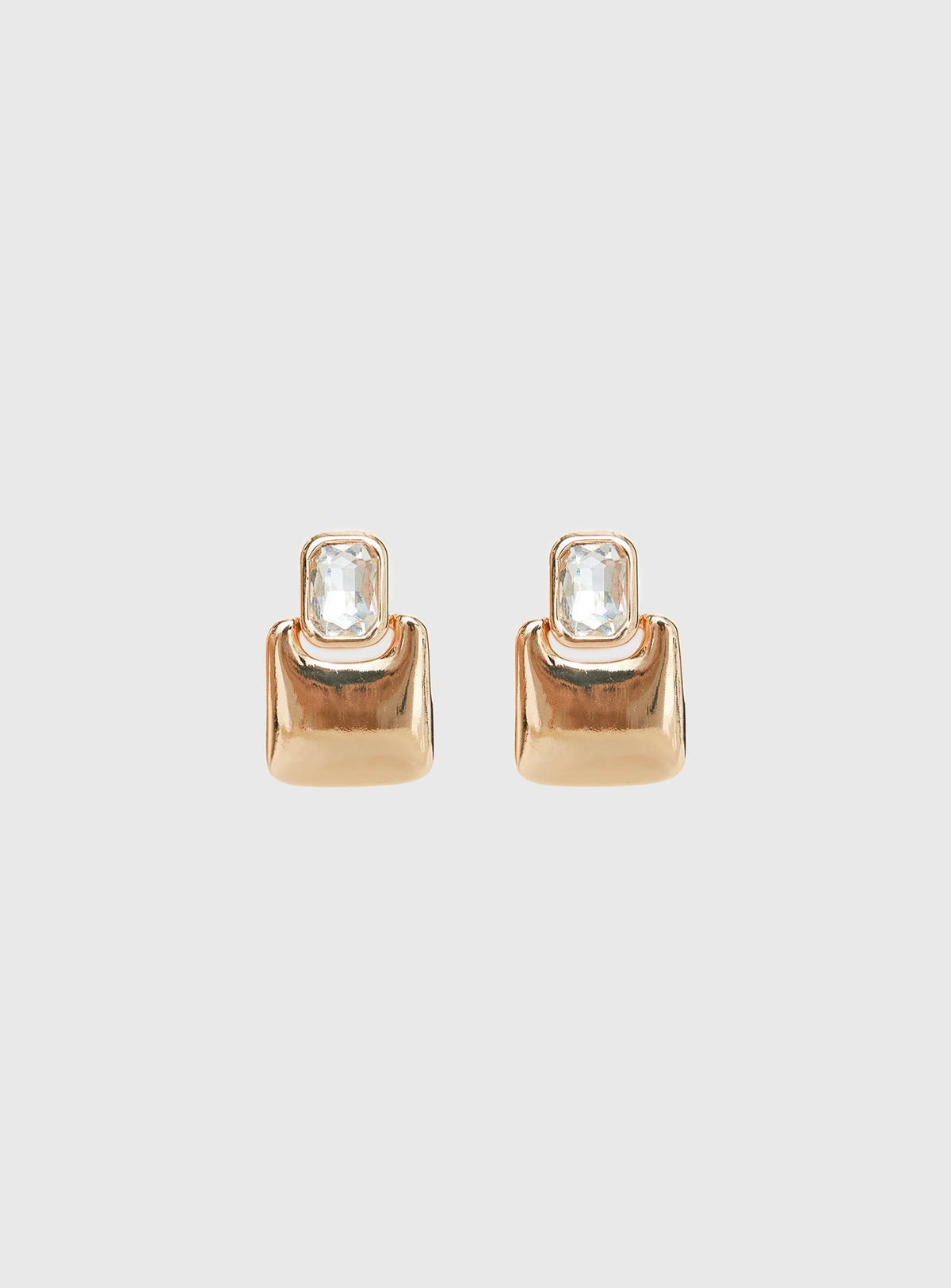 Luminary Diamante Detail Earrings Gold