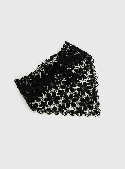Lilibette Crochet Hair Bandana Black