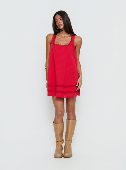 Alanah Mini Dress Red