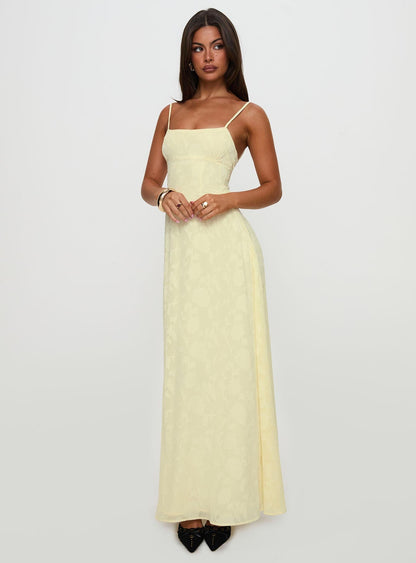South Of France Maxi Dress Yellow