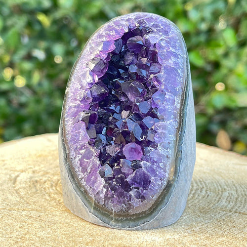 286g 7x5x5cm Purple Amethyst Geode Grade A from Uruguay