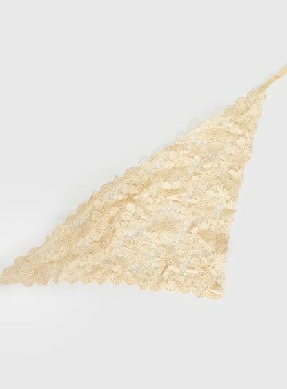 Lilibette Crochet Hair Bandana Butter