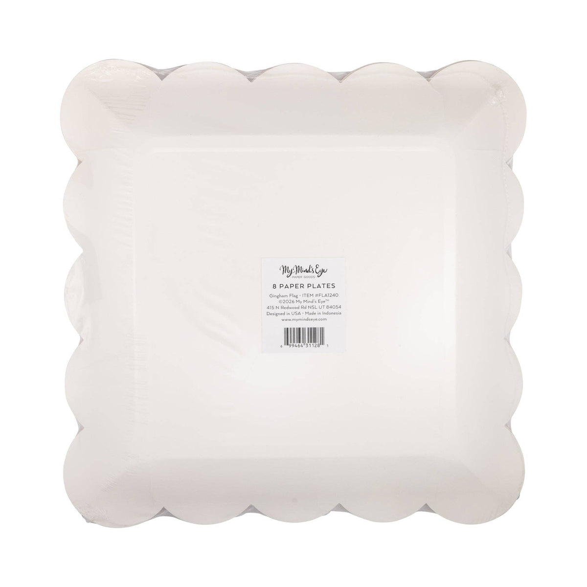 Gingham Flag Paper Plate - 10"