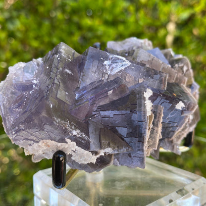 306g 11x7x4cm Phantom Matrix Dark Purple Fluorite from Balochistan, Pakistan