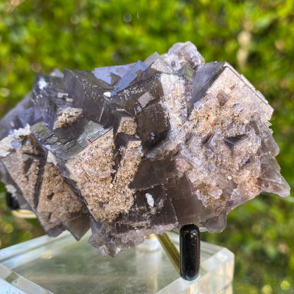 306g 11x7x4cm Phantom Matrix Dark Purple Fluorite from Balochistan, Pakistan