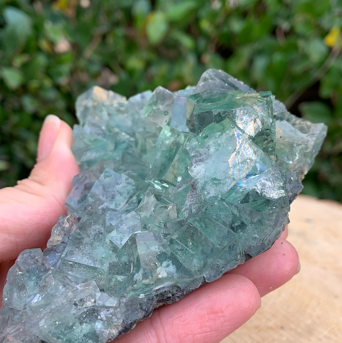 308g 11x9x4cm Clear Yaogangxian Fluorite from China