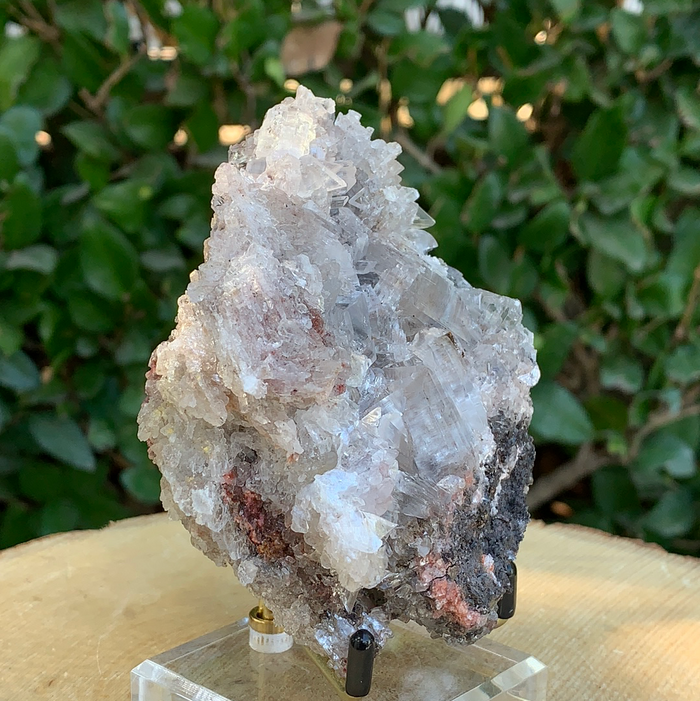 322g 11x8x6cm White Selenite on Matrix from Morocco