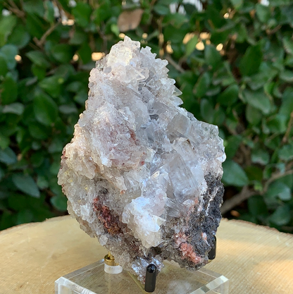 322g 11x8x6cm White Selenite on Matrix from Morocco
