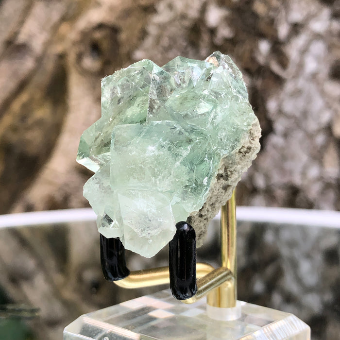 32g 4x3x3cm Glass Green and Clear Fluorite from Xianghualing,Hunan,CHINA