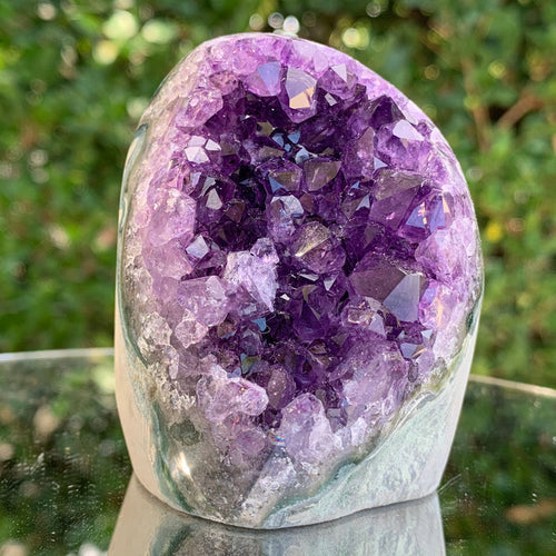 344g 6x6x8cm Purple Amethyst Geode from Uruguay