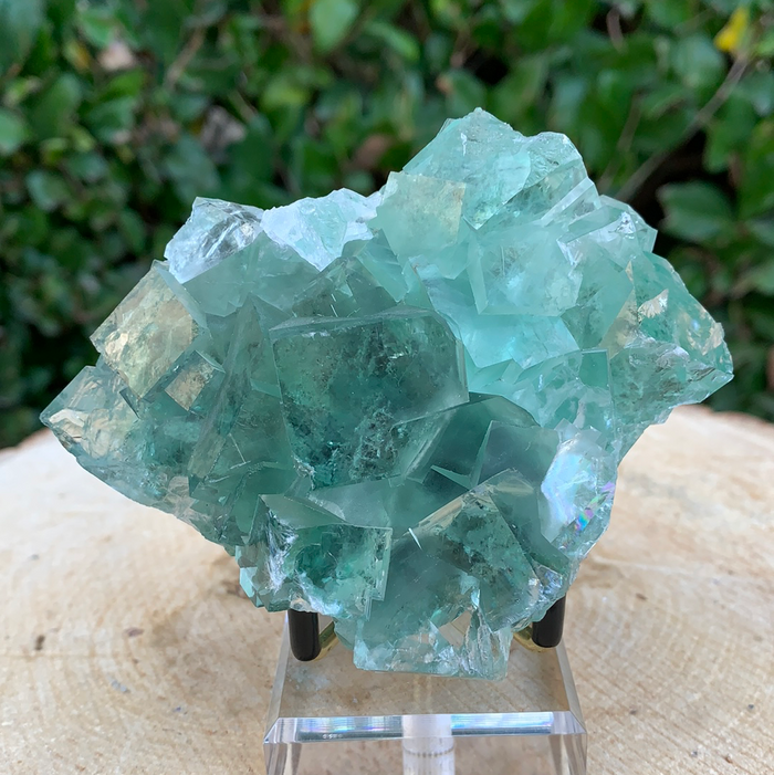 348g 8x8x5cm Clear Yaogangxian Fluorite from China