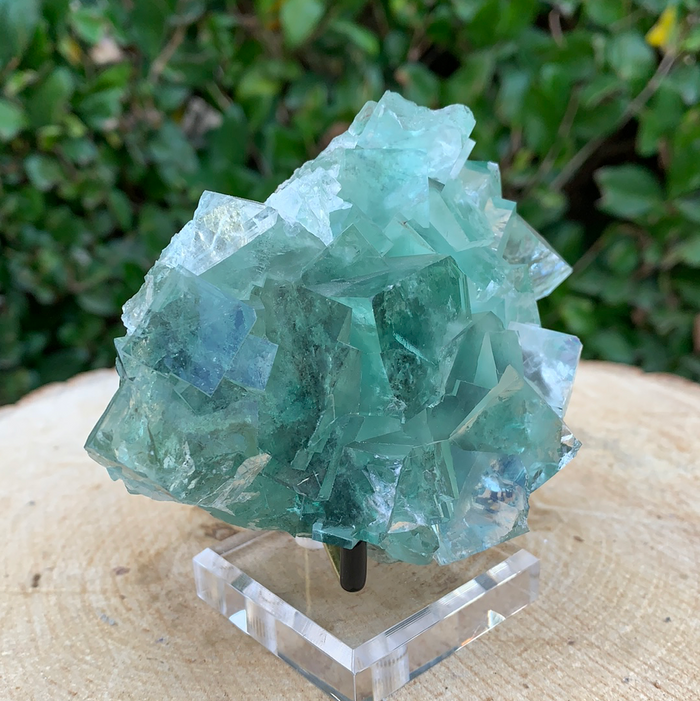348g 8x8x5cm Clear Yaogangxian Fluorite from China