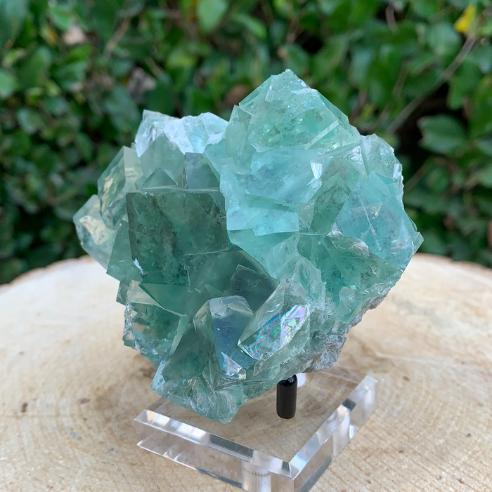 348g 8x8x5cm Clear Yaogangxian Fluorite from China