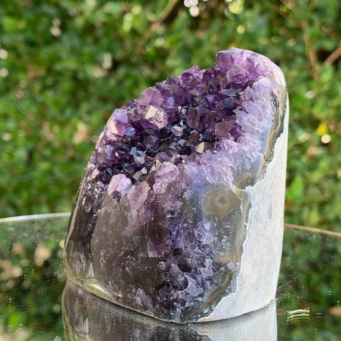 356.1g 7x6x9cm Purple Amethyst Geode from Uruguay