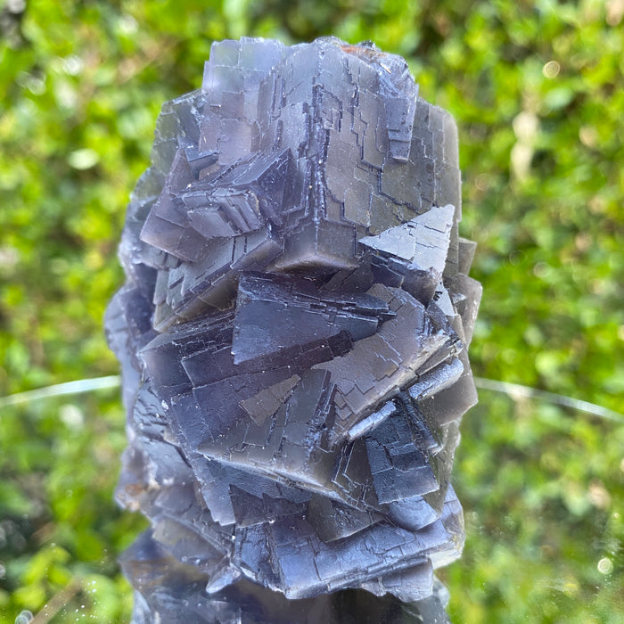 390g 9x7x5cm Cubic Purple Fluorite from Balochistan, Pakistan