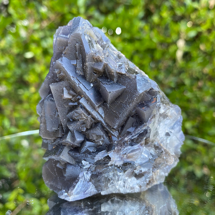 390g 9x7x5cm Cubic Purple Fluorite from Balochistan, Pakistan