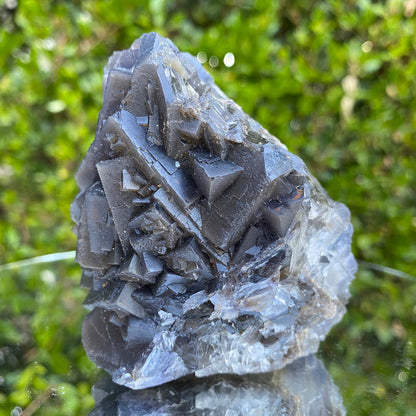 390g 9x7x5cm Cubic Purple Fluorite from Balochistan, Pakistan
